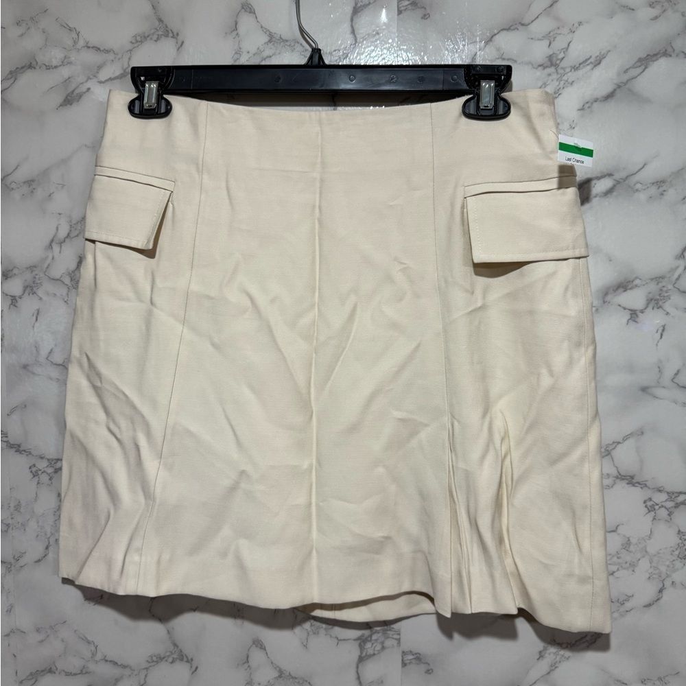 NEW DKNY Cream Mini Pencil Skirt for Work Size 10